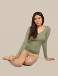 Women's Merino 150 Siren Long Sleeve Sweetheart Top Lichen - 5