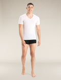 Men's Merino 150 Anatomica Short Sleeve V Neck Top Snow - 4