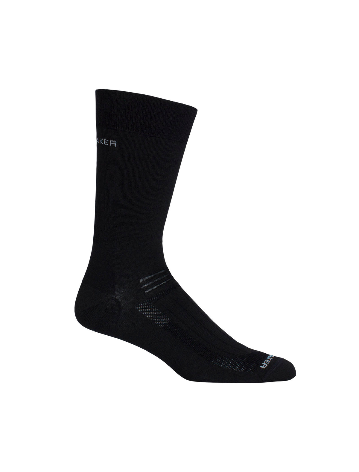 Men's Merino Hike Liner Crew Socks Black - 1