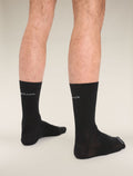 Men's Merino Hike Liner Crew Socks Black - 3