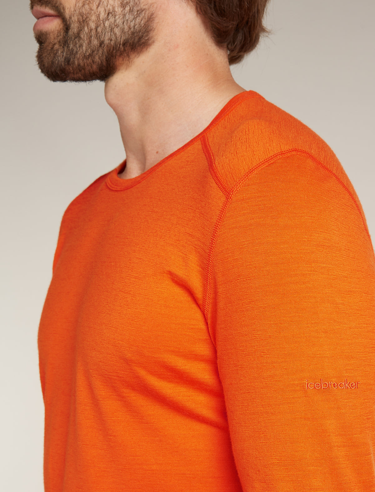 Men's Merino 200 Oasis Long Sleeve Crewe Thermal Top Blaze - 5