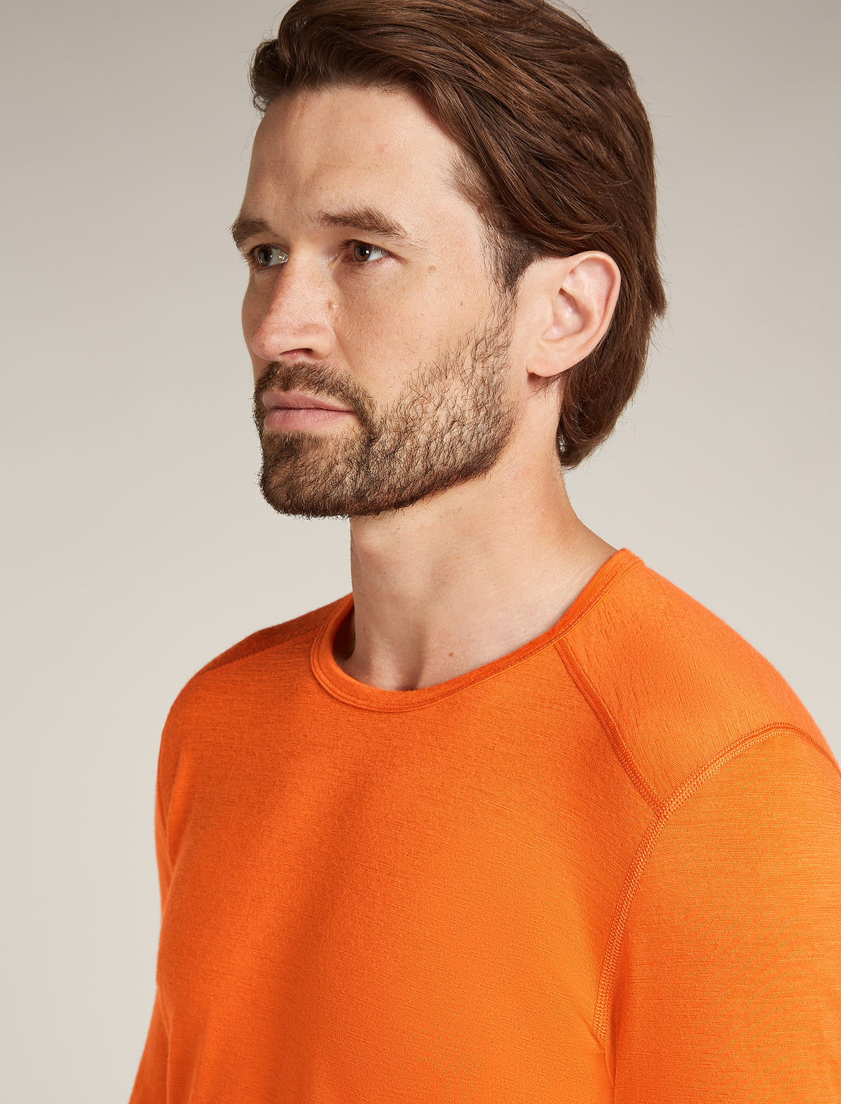 Men's Merino 200 Oasis Long Sleeve Crewe Thermal Top Blaze - 6