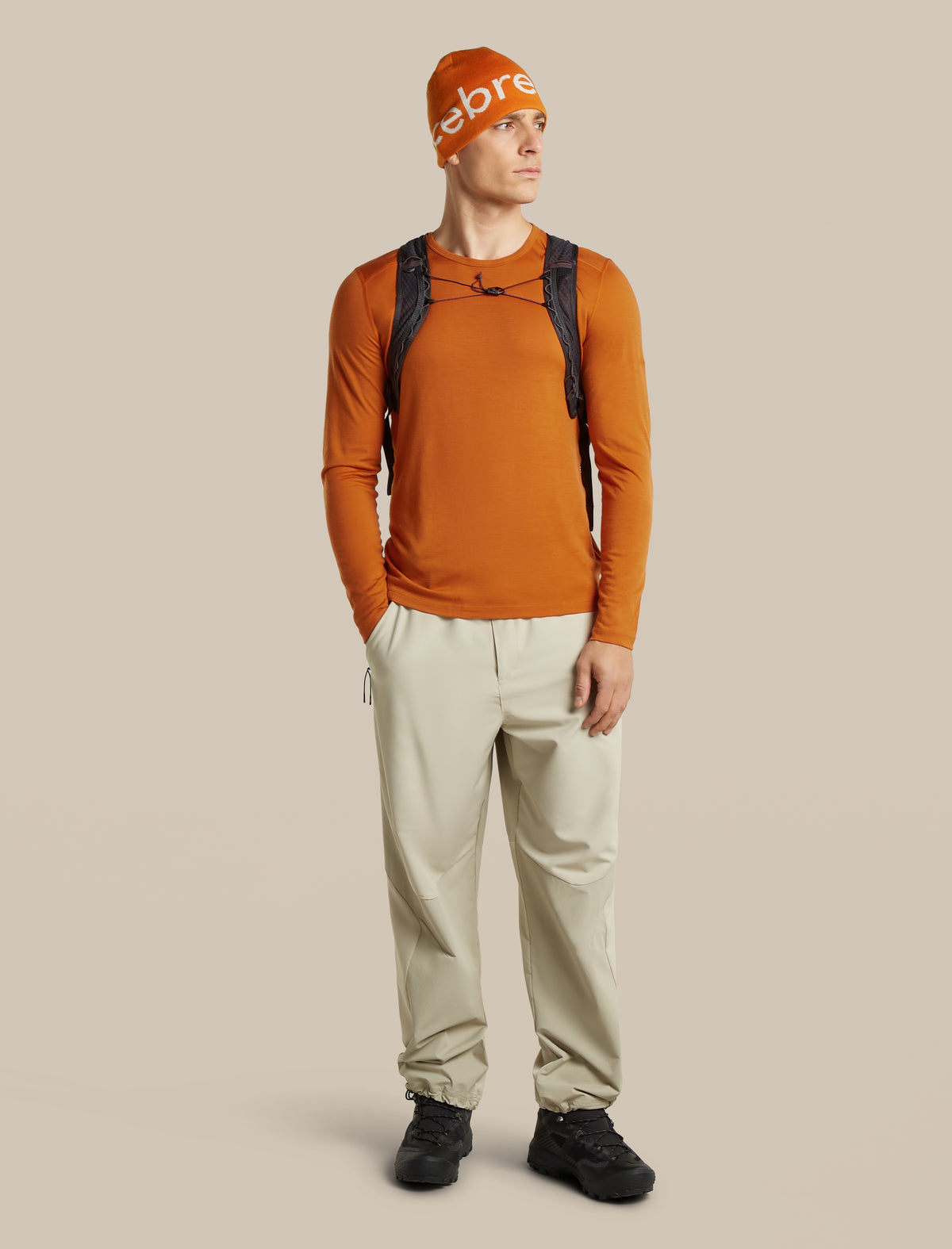 Men's Merino 200 Oasis Long Sleeve Crewe Thermal Top Spice - 4