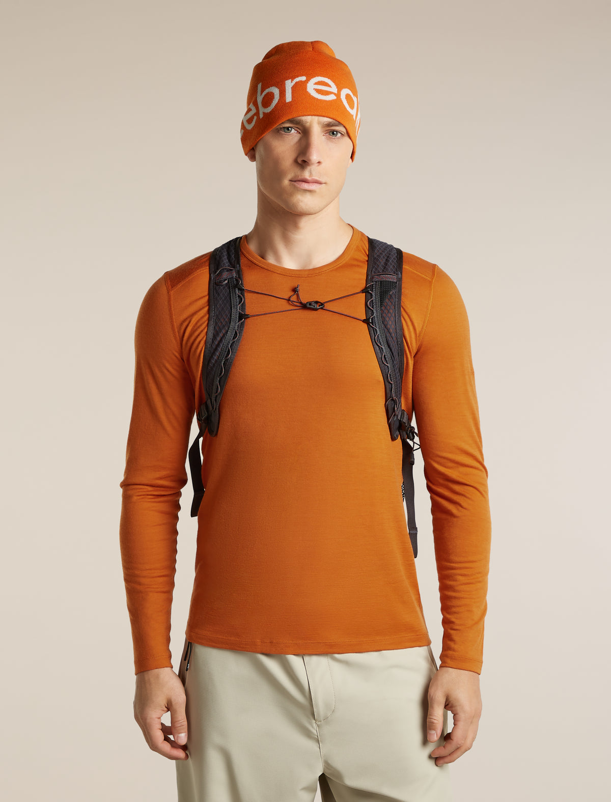 Men's Merino 200 Oasis Long Sleeve Crewe Thermal Top Spice - 5