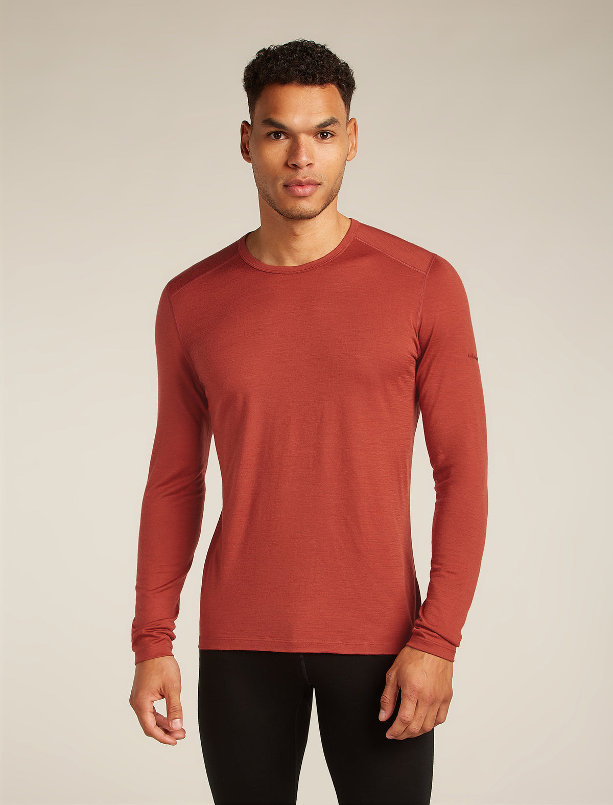 Men's Merino 200 Oasis Long Sleeve Crewe Thermal Top Jasper - 1