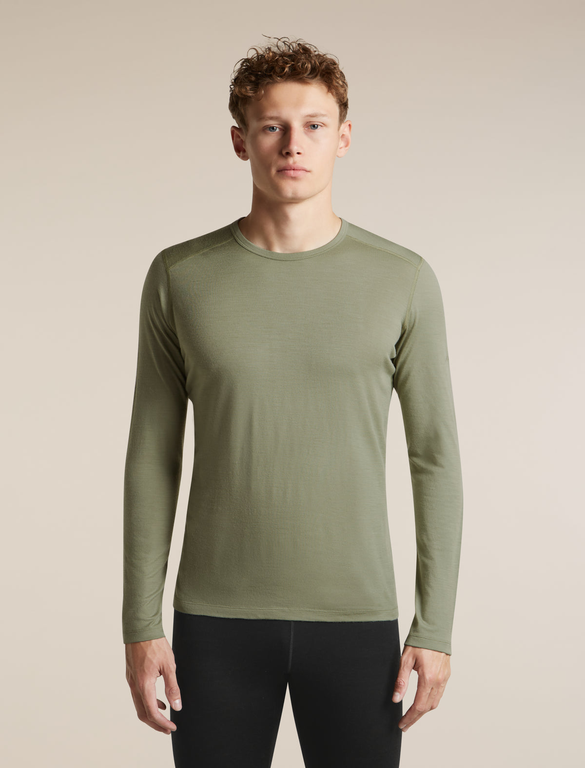 Men's Merino 200 Oasis Long Sleeve Thermal Crewe Lichen - 1