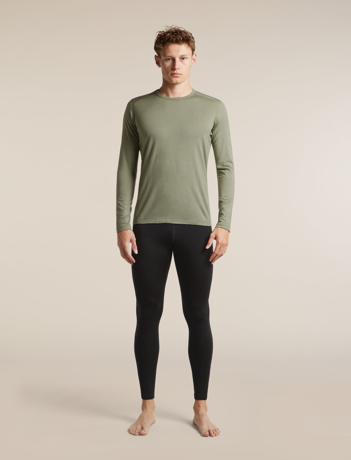 Men's Merino 200 Oasis Long Sleeve Thermal Crewe Lichen - 3