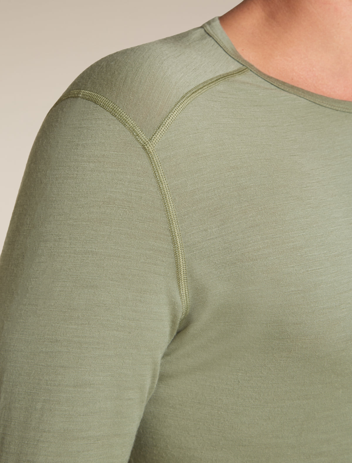 icebreaker Men's Merino 200 Oasis Long Sleeve Thermal Crewe Lichen Men - 9