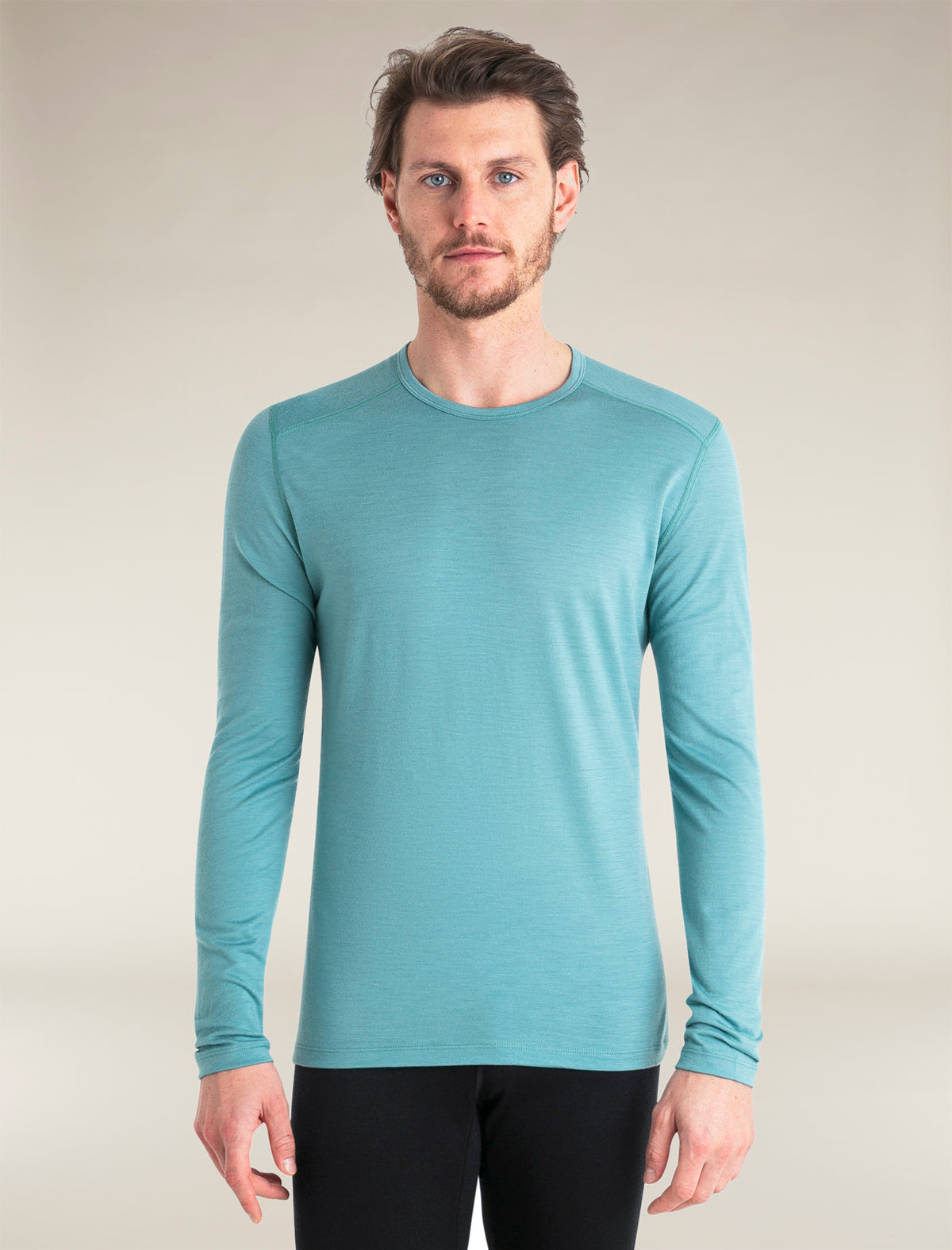 Men's Merino 200 Oasis Long Sleeve Crewe Thermal Top Cloud Ray - 1