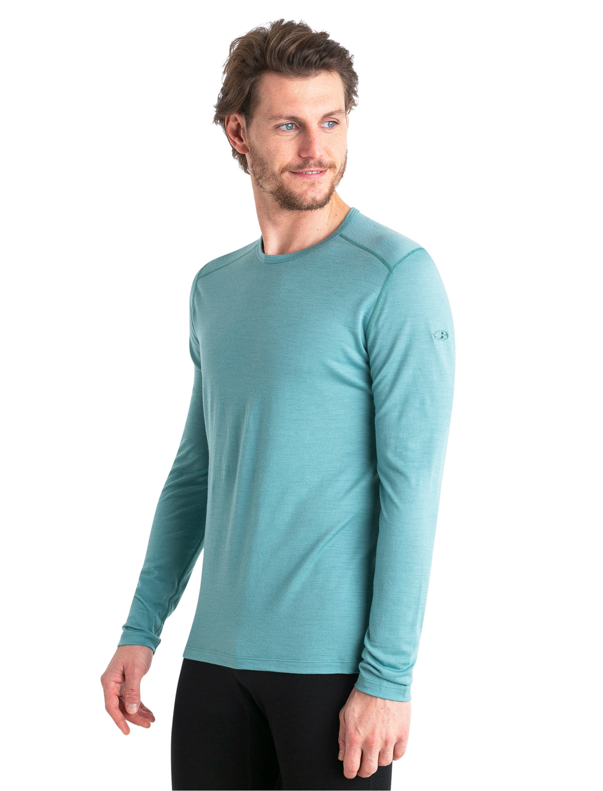 Men's Merino 200 Oasis Long Sleeve Crewe Thermal Top Cloud Ray - 5