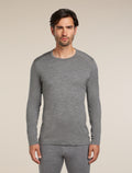 Men's Merino 260 Tech Long Sleeve Crewe Thermal Top Gritstone Heather - 1