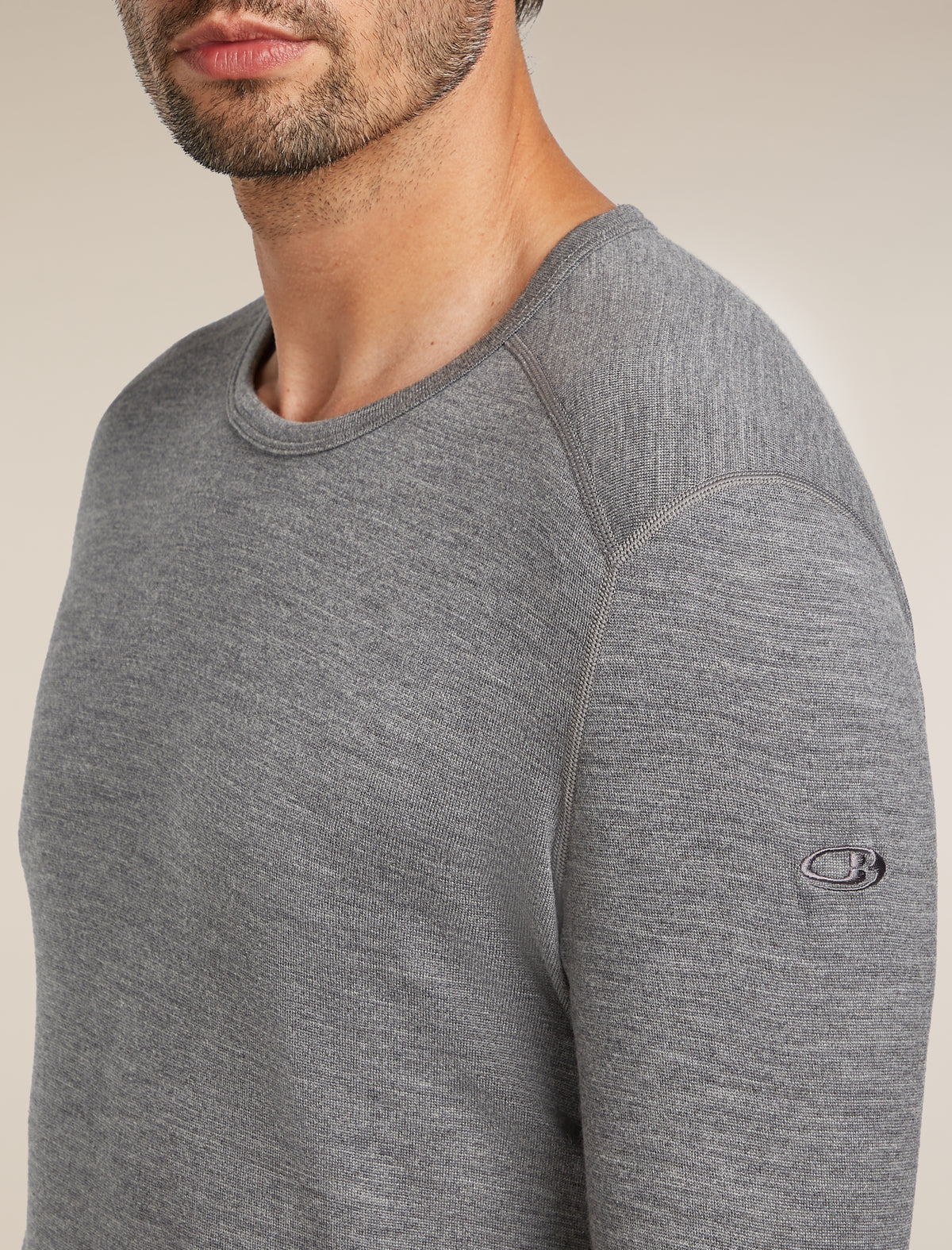 Men's Merino 260 Tech Long Sleeve Crewe Thermal Top Gritstone Heather - 9