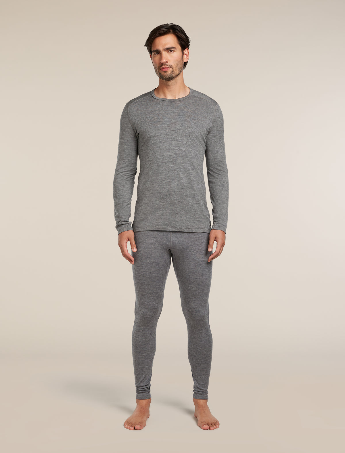 Men's Merino 260 Tech Long Sleeve Crewe Thermal Top Gritstone Heather - 3