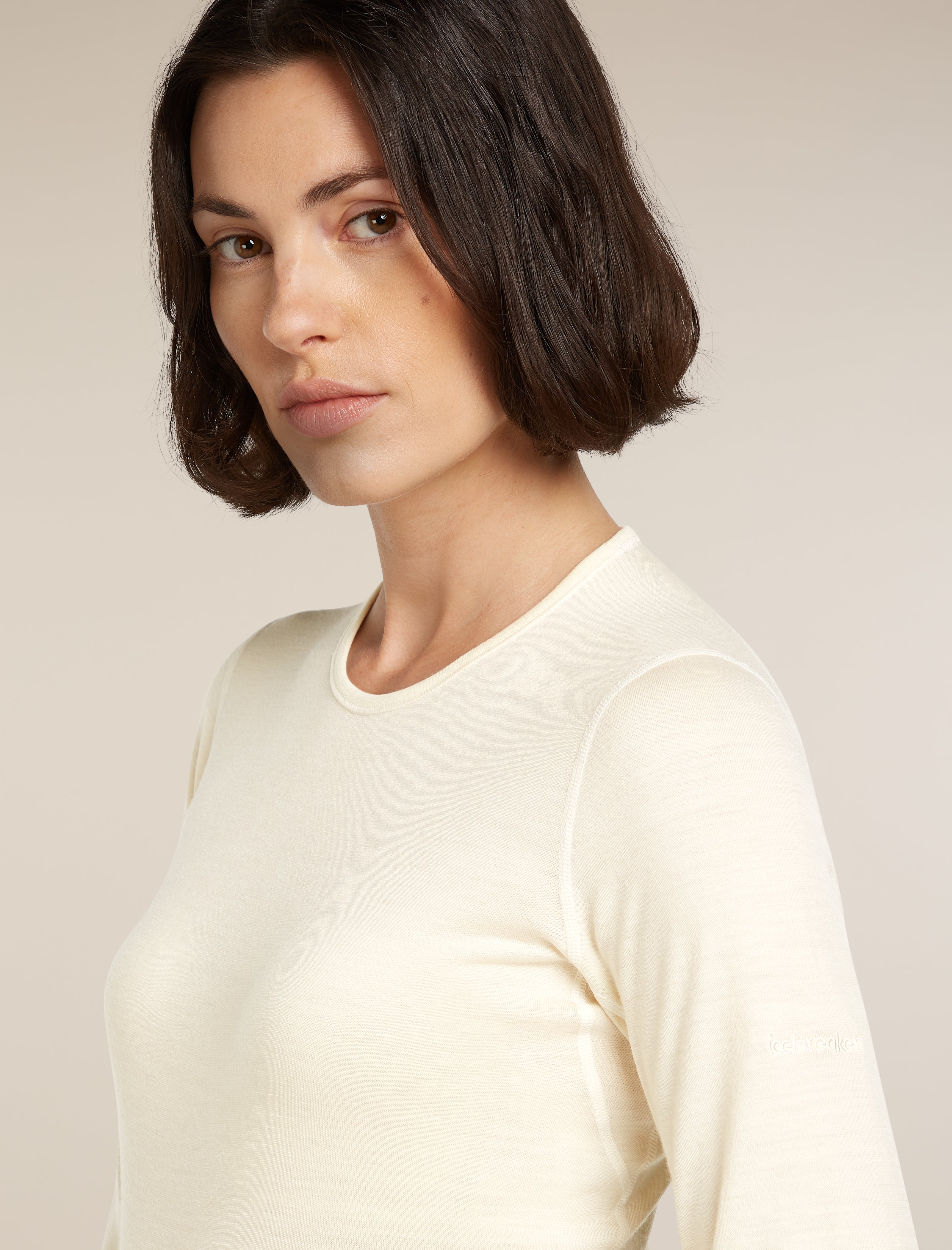 Women's Merino 200 Oasis Long Sleeve Crewe Thermal Top Undyed