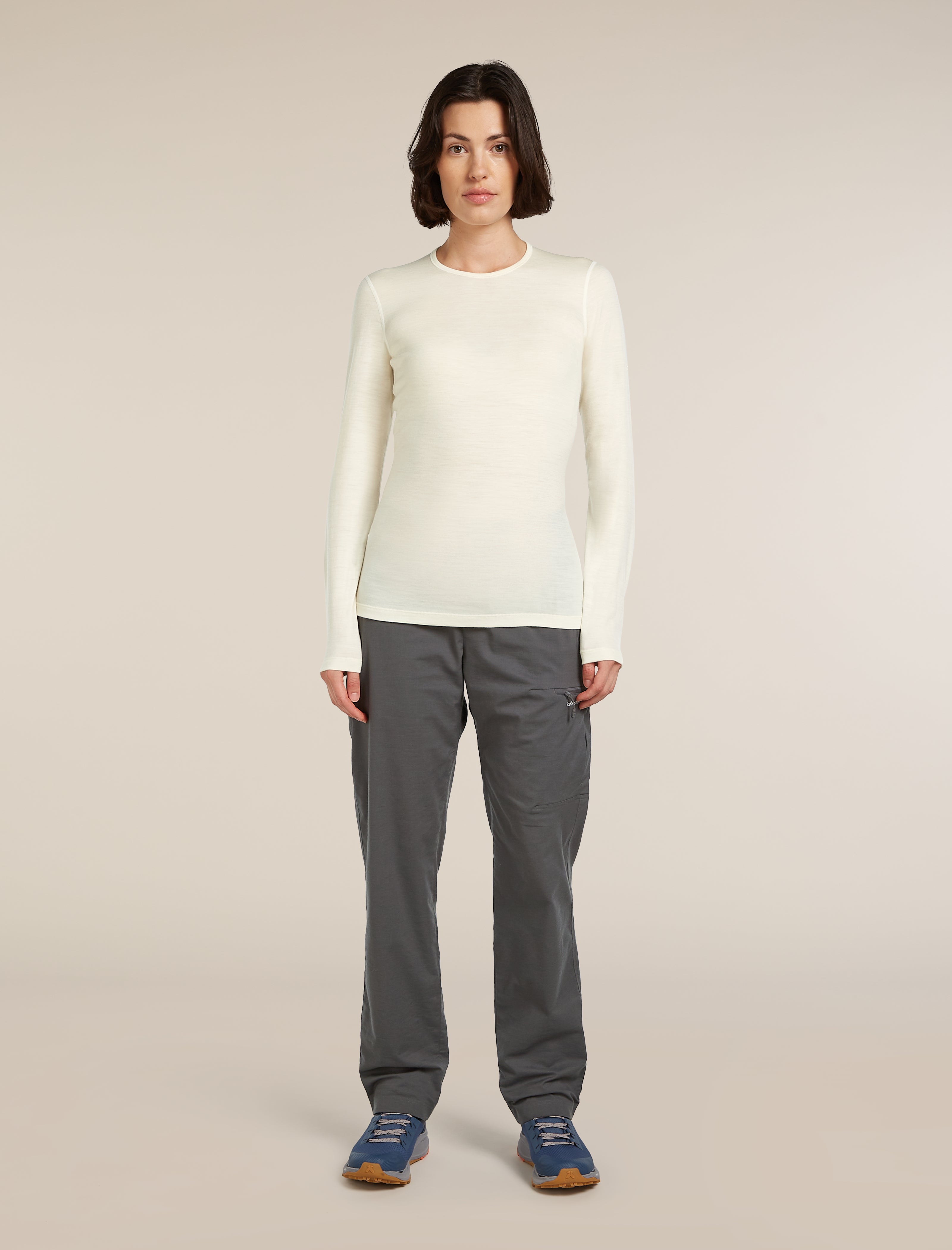 Women's Merino 200 Oasis Long Sleeve Crewe Thermal Top Undyed