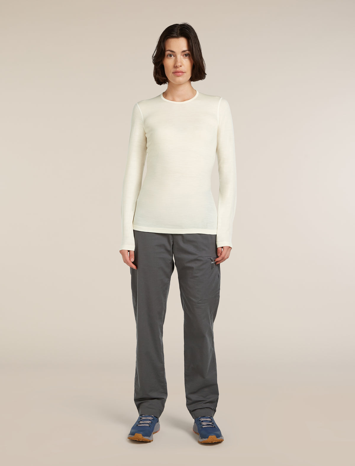 Women's Merino 200 Oasis Long Sleeve Crewe Thermal Top Undyed - 3
