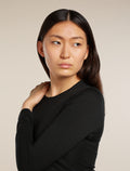 Women's Merino 200 Oasis Long Sleeve Crewe Thermal Top Black - 8
