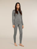 Women's Merino 200 Oasis Long Sleeve Crewe Thermal Top Gritstone Heather - 3