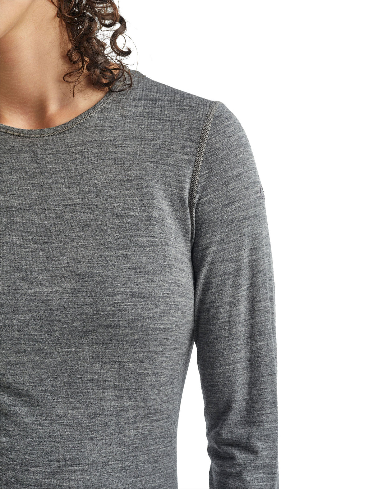 Women's Merino 200 Oasis Long Sleeve Crewe Thermal Top Gritstone Heather - 7