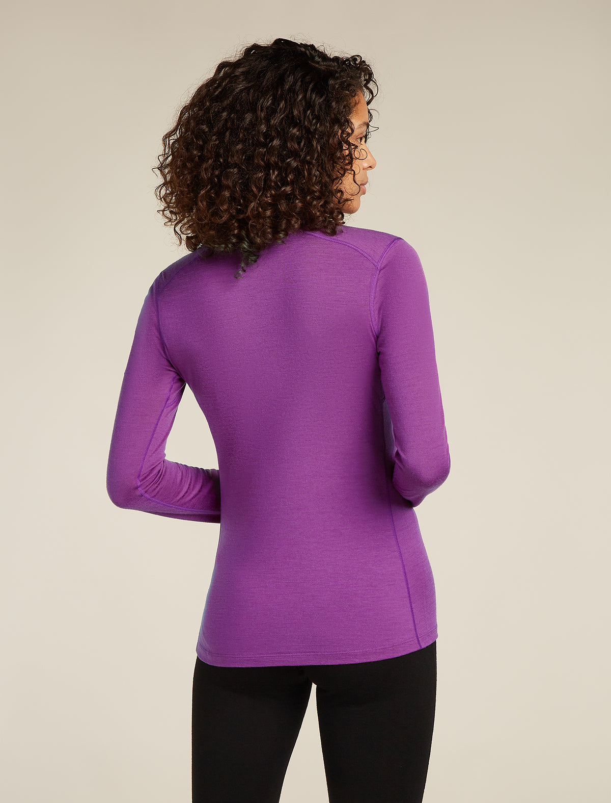 Women's Merino 200 Oasis Long Sleeve Crewe Thermal Top Passion - 2