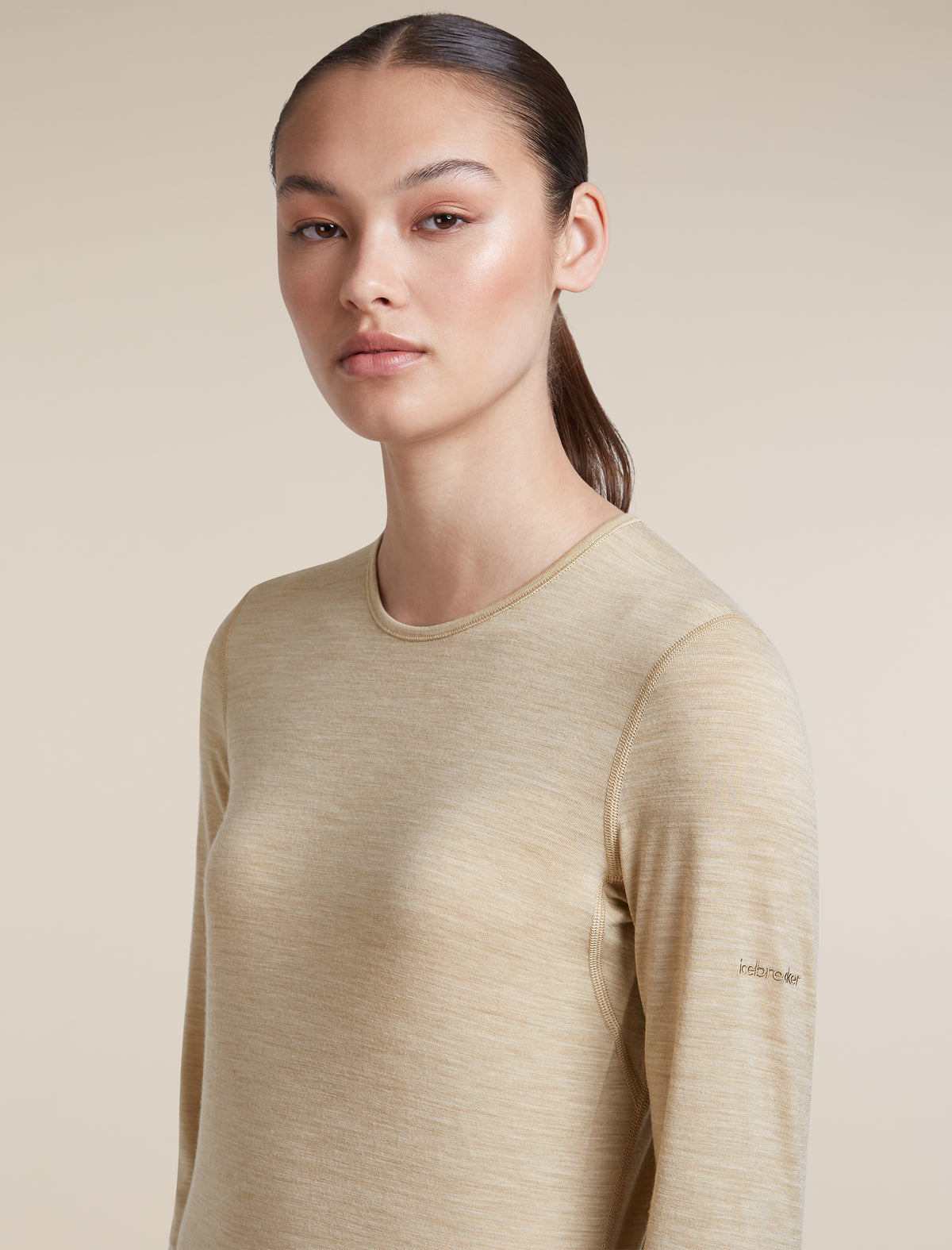 Women's Merino 200 Oasis Long Sleeve Thermal Crewe Bay Heather - 6