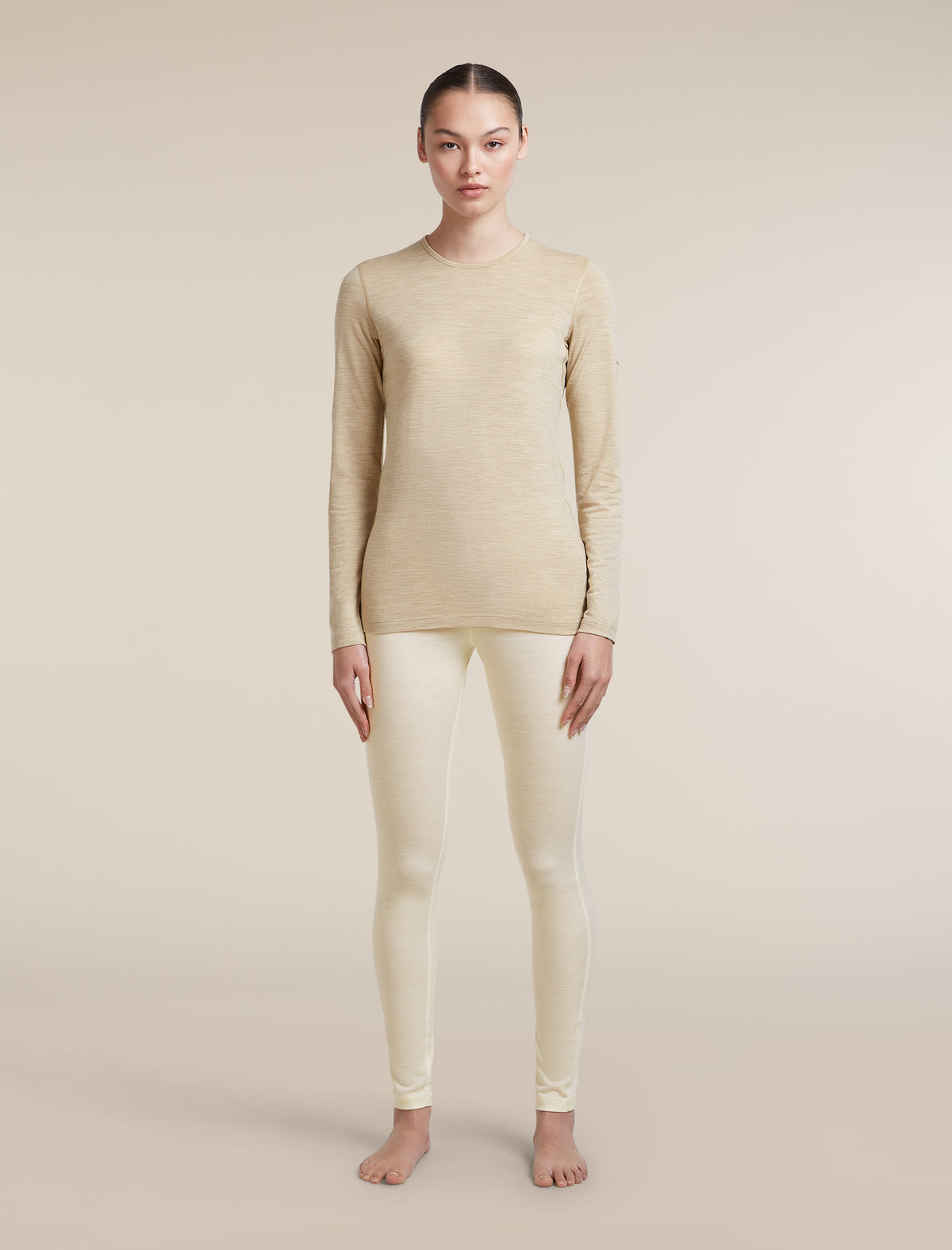 Women's Merino 200 Oasis Long Sleeve Thermal Crewe Bay Heather - 3