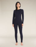 Women's Merino 200 Oasis Long Sleeve Crewe Thermal Top Midnight Navy - 3