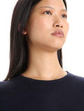 Women's Merino 200 Oasis Long Sleeve Crewe Thermal Top Midnight Navy - 4