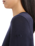 Women's Merino 200 Oasis Long Sleeve Crewe Thermal Top Midnight Navy - 5