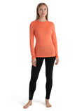 Women's Merino 200 Oasis Long Sleeve Crewe Thermal Top Tang - 5