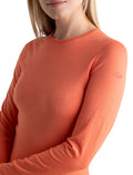 Women's Merino 200 Oasis Long Sleeve Crewe Thermal Top Tang - 6