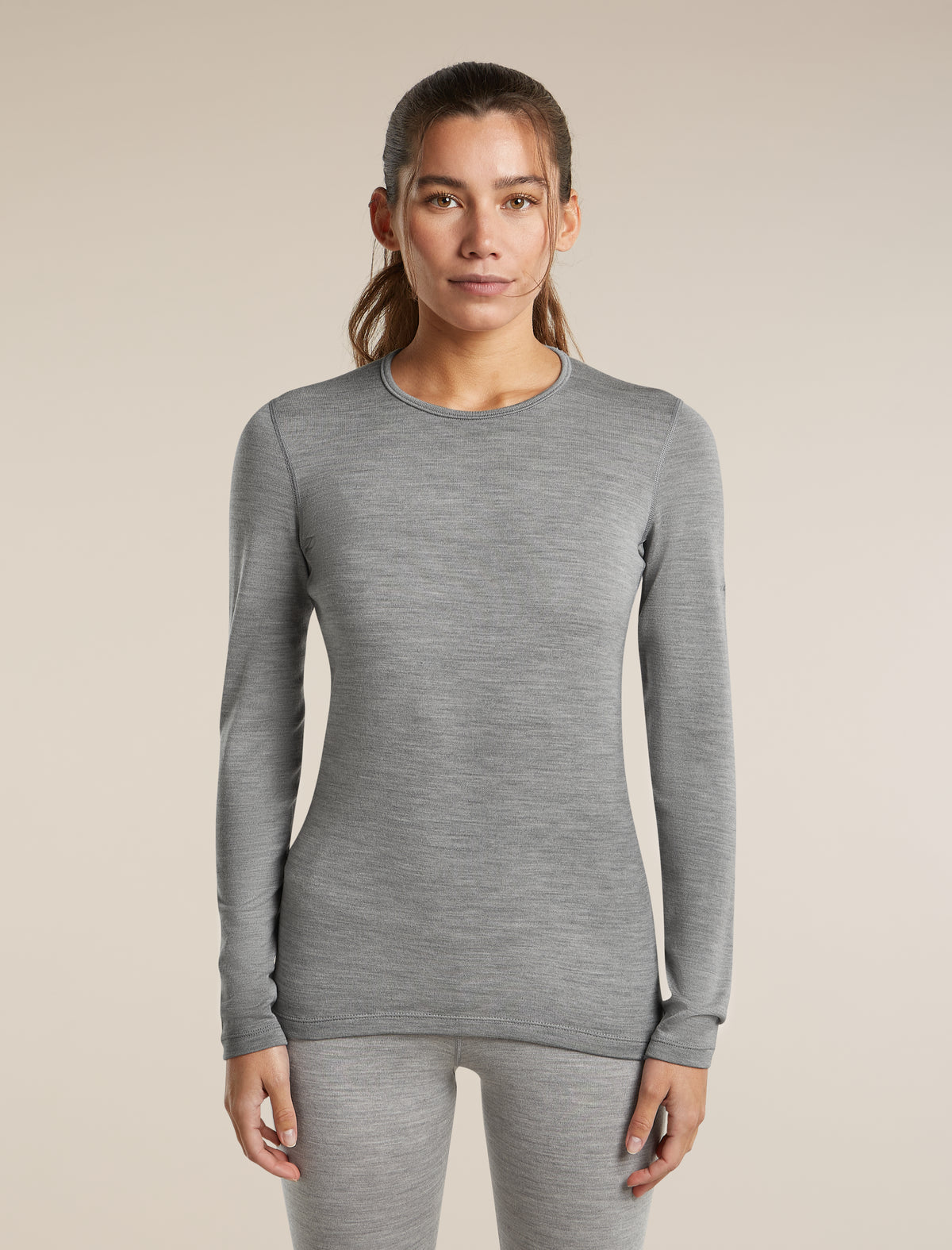 Women's Merino 260 Oasis Long Sleeve Thermal Crewe Metro Heather - 1