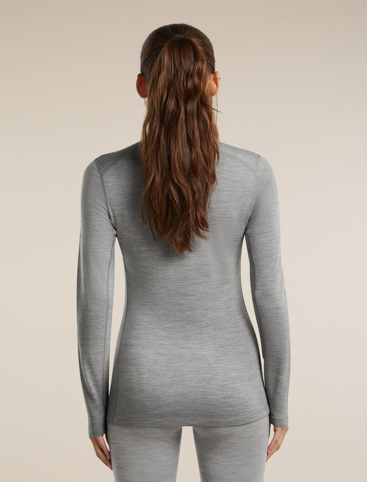 Women's Merino 260 Oasis Long Sleeve Thermal Crewe Metro Heather - 2