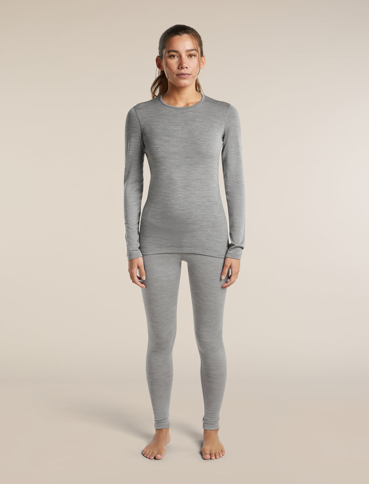 Women's Merino 260 Oasis Long Sleeve Thermal Crewe Metro Heather - 3