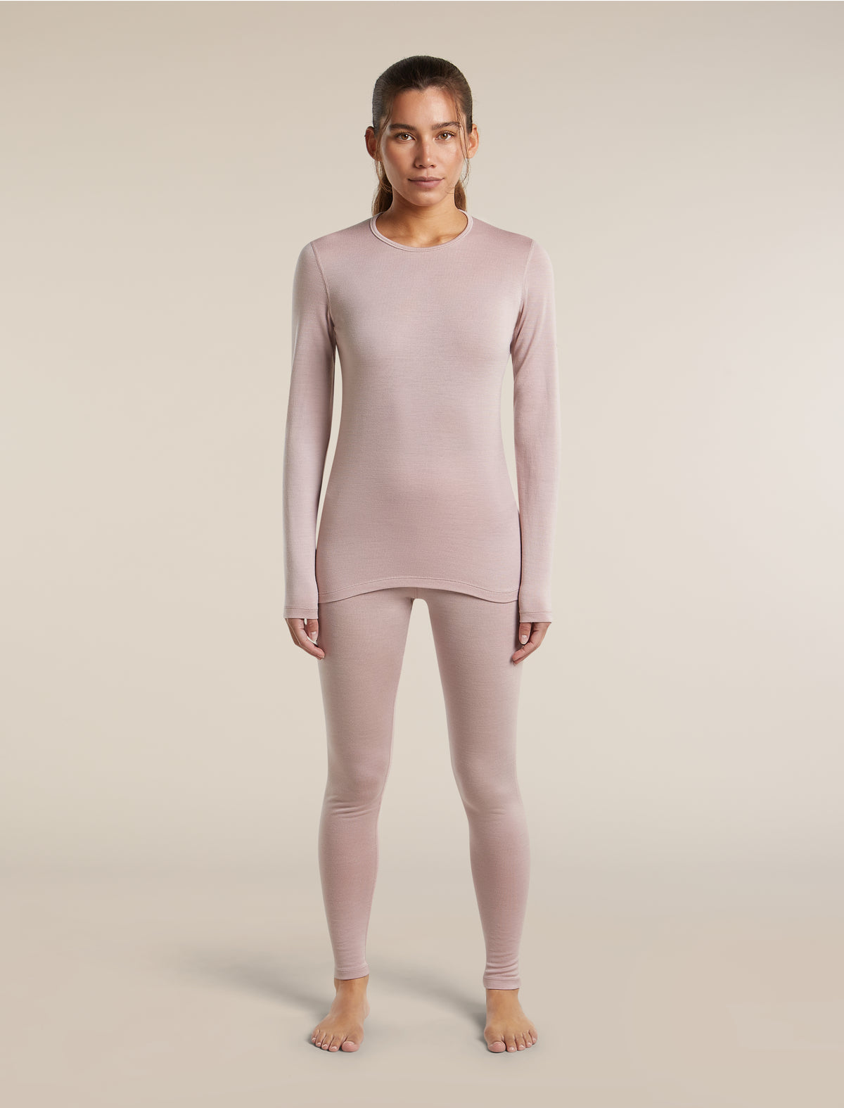 Women's Merino 260 Oasis Long Sleeve Thermal Crewe Pink quartz - 3