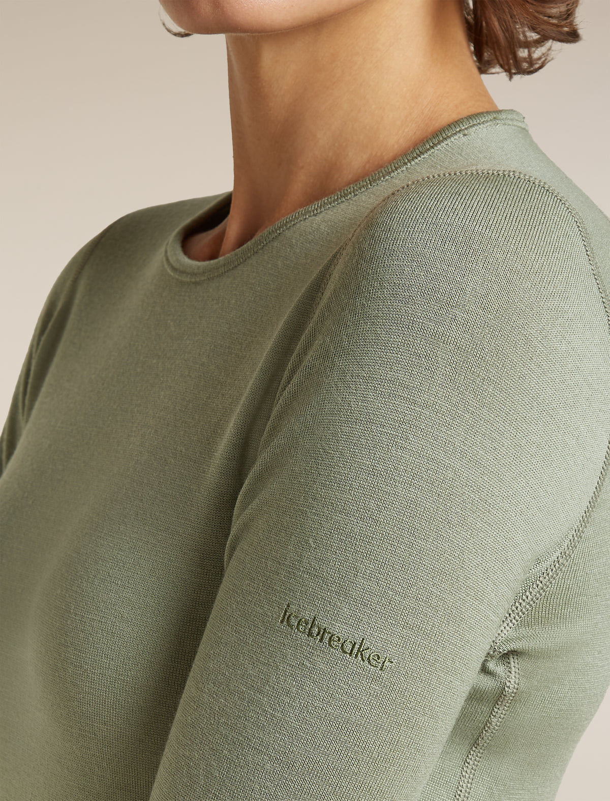 icebreaker Women's Merino 260 Oasis Long Sleeve Thermal Crewe Lichen Women - 6