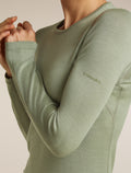 icebreaker Women's Merino 260 Oasis Long Sleeve Thermal Crewe Lichen Women - 10