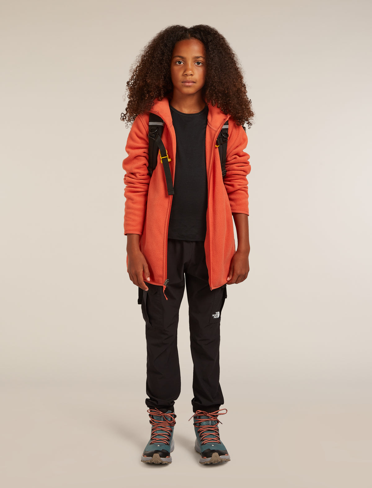 Kids’ Merino 200 Oasis Long Sleeve Crewe Thermal Top Black - 6