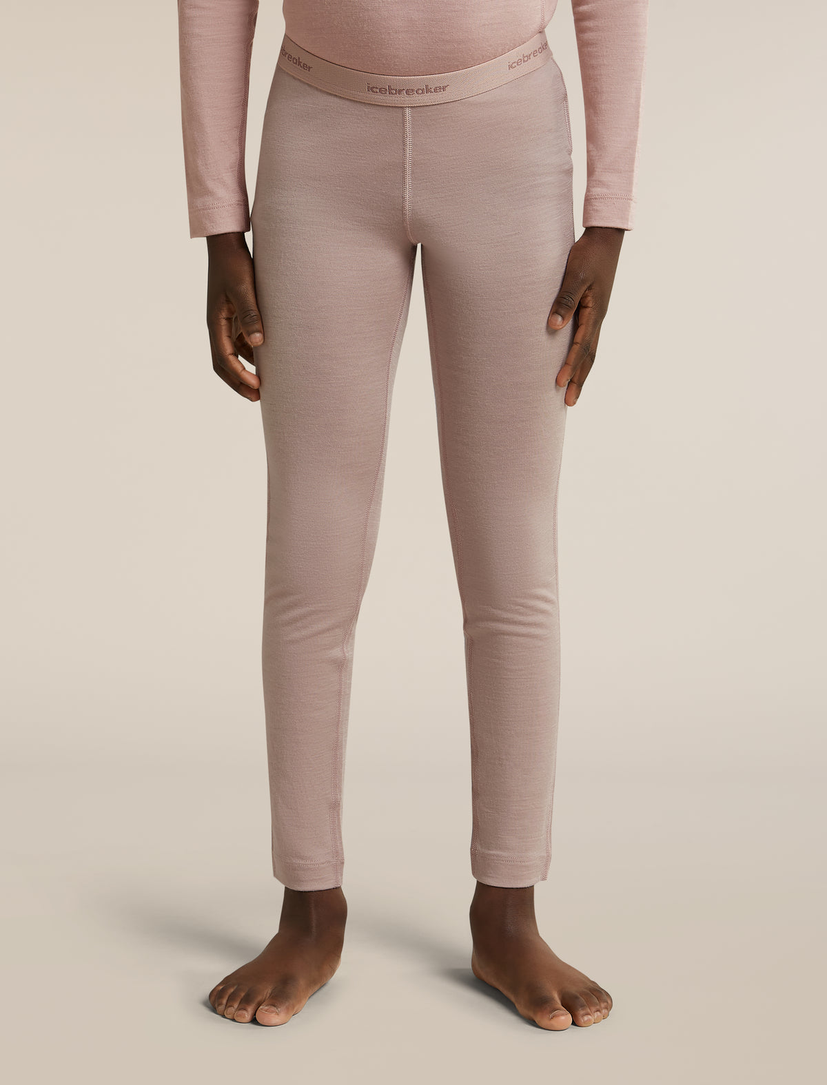 icebreaker Kids’ Merino 200 Oasis Thermal Leggings Pink quartz KIDS - 1