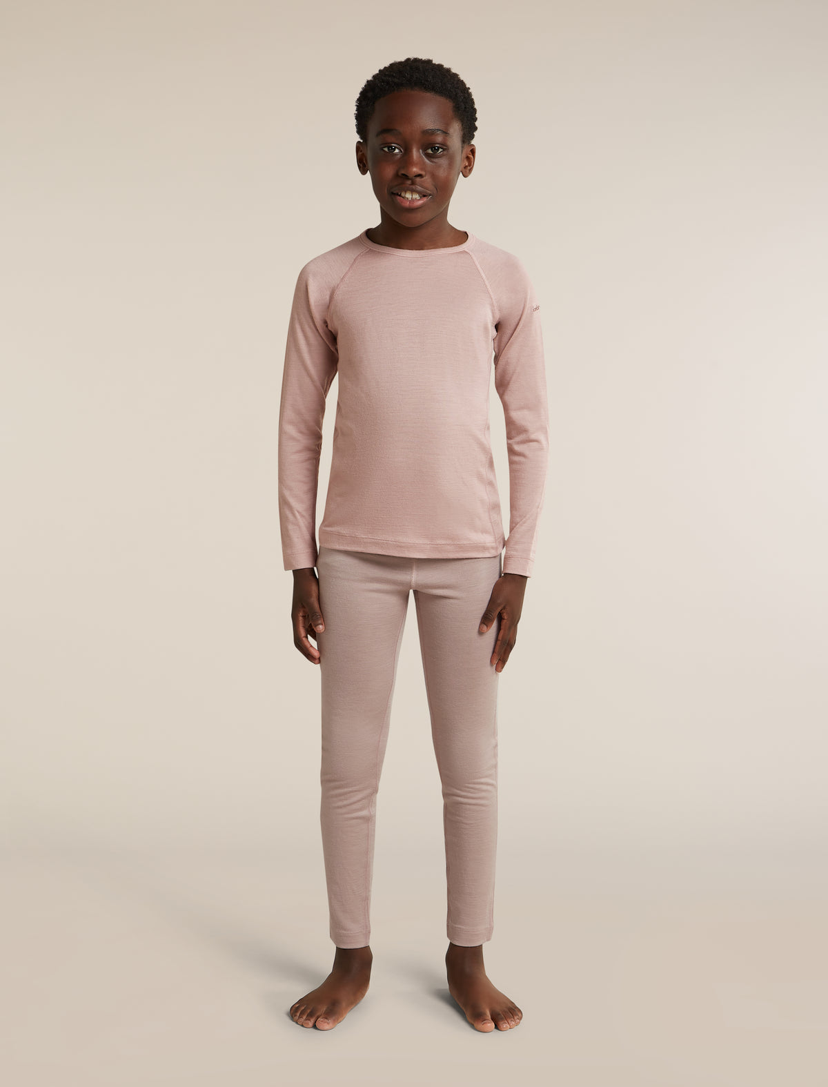 icebreaker Kids’ Merino 200 Oasis Thermal Leggings Pink quartz KIDS - 3
