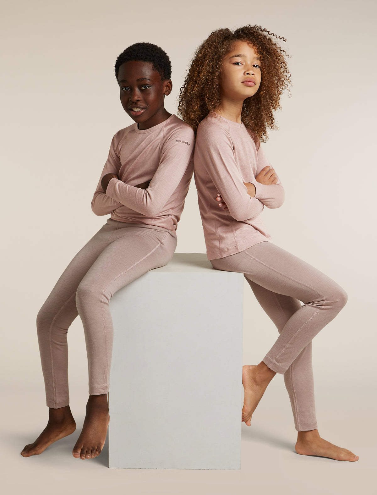icebreaker Kids’ Merino 200 Oasis Thermal Leggings Pink quartz KIDS - 11