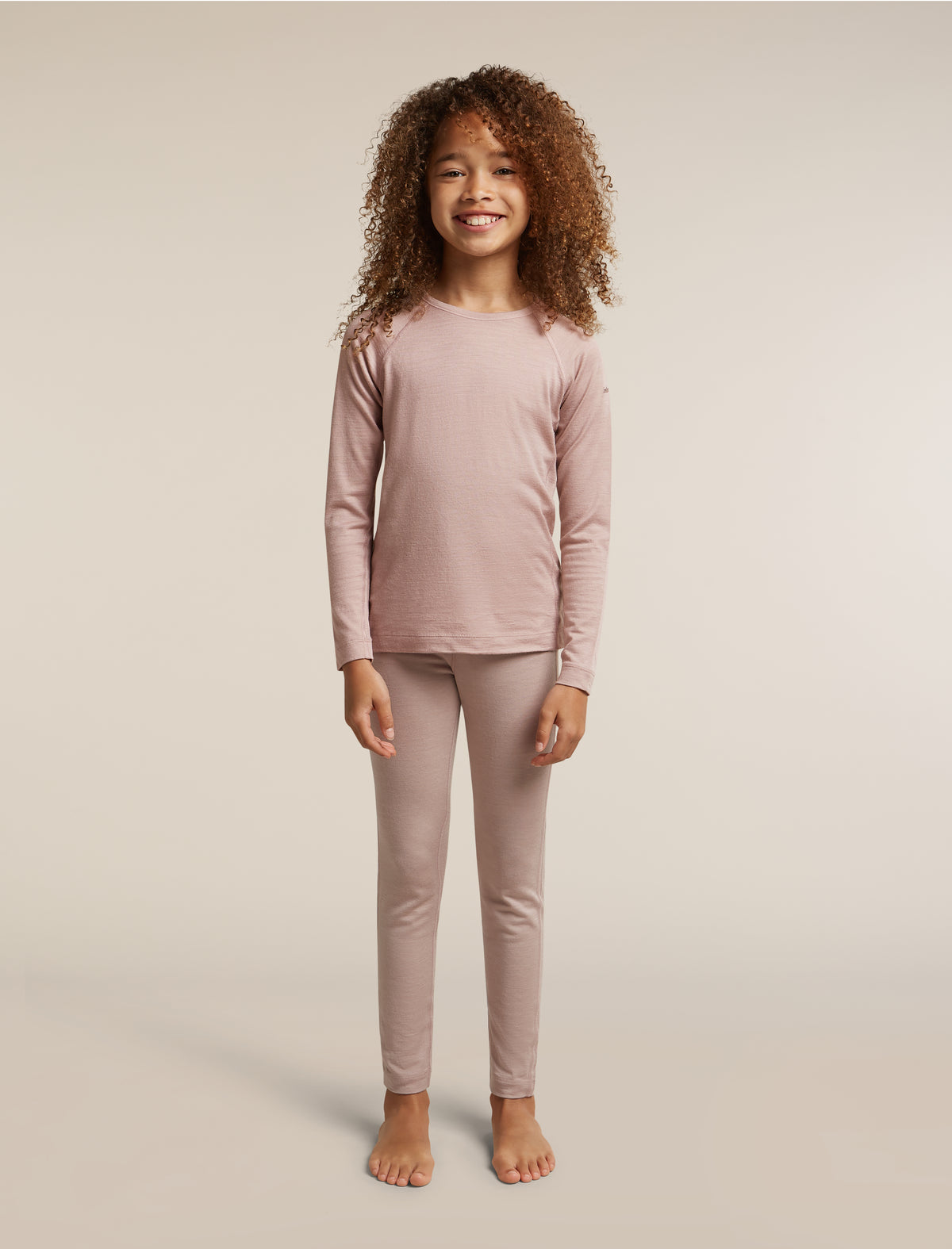 icebreaker Kids’ Merino 200 Oasis Thermal Leggings Pink quartz KIDS - 9