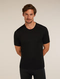 Men's Merino 200 Oasis Short Sleeve Crewe Thermal Top Black - 1