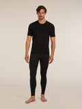 Men's Merino 200 Oasis Short Sleeve Crewe Thermal Top Black - 3