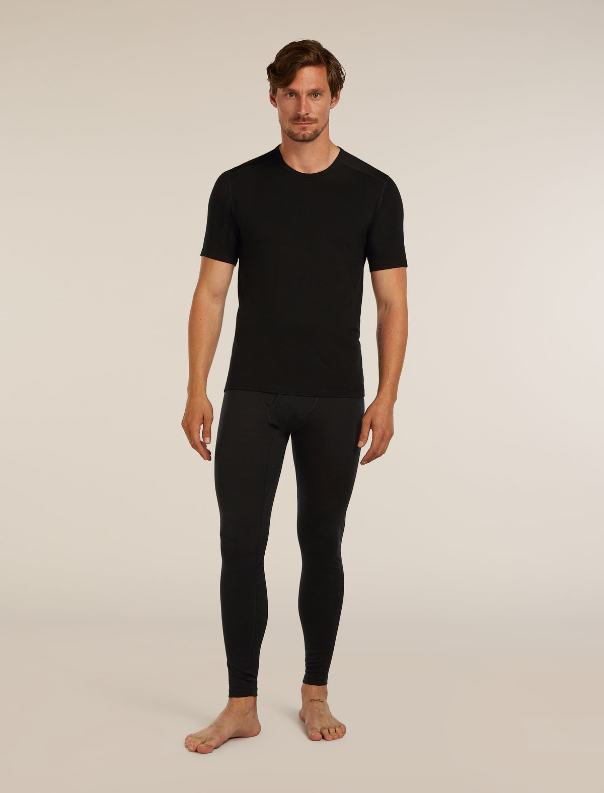 Men's Merino 200 Oasis Short Sleeve Crewe Thermal Top Black - 3