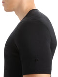 Men's Merino 200 Oasis Short Sleeve Crewe Thermal Top Black - 5