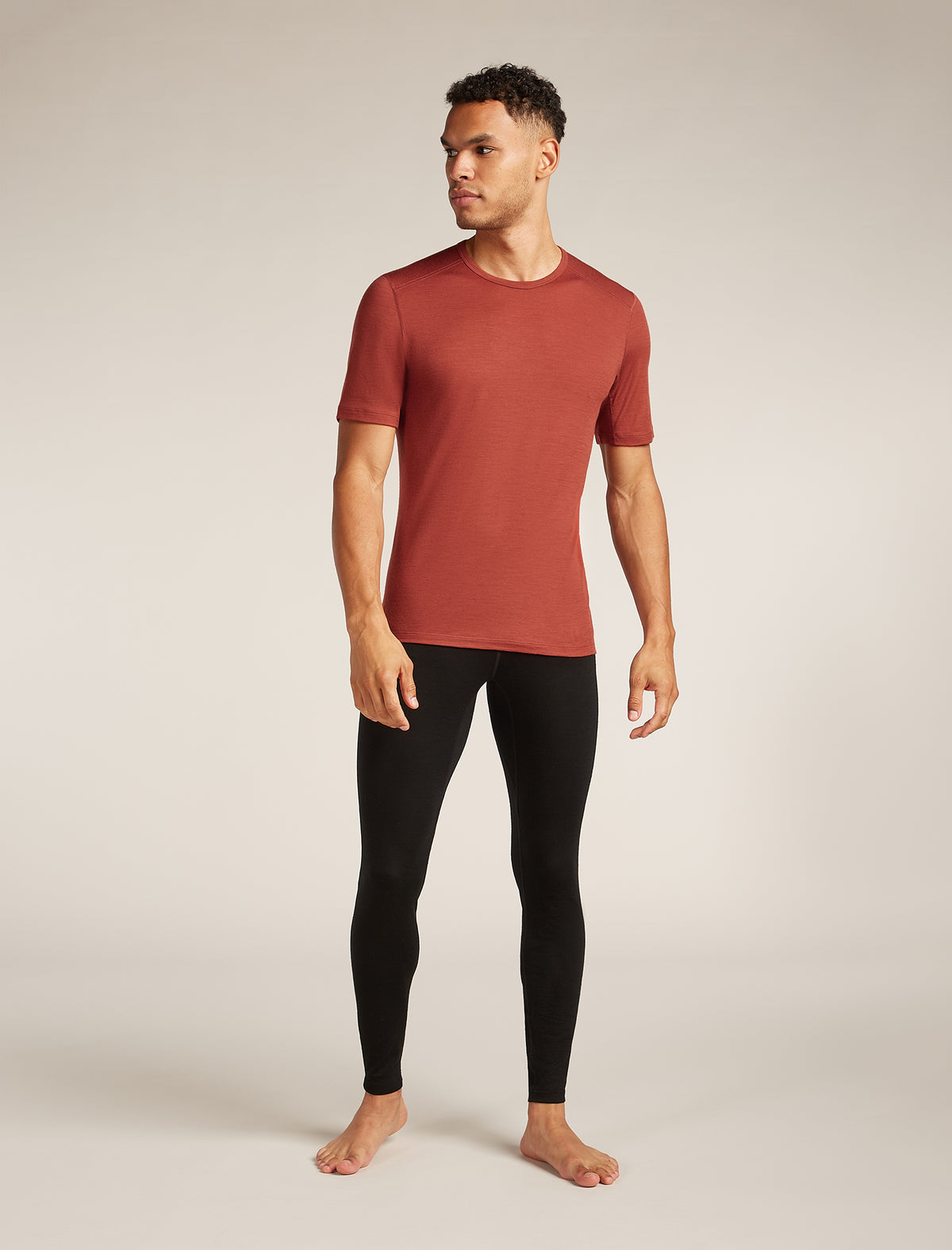 Men's Merino 200 Oasis Short Sleeve Crewe Thermal Top Jasper - 3