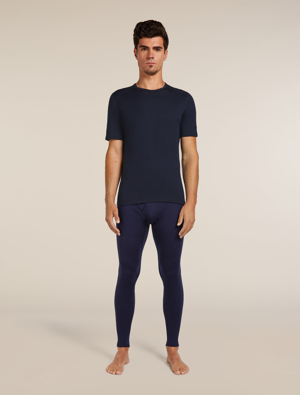 Men's Merino 200 Oasis Short Sleeve Crewe Thermal Top Midnight Navy - 3