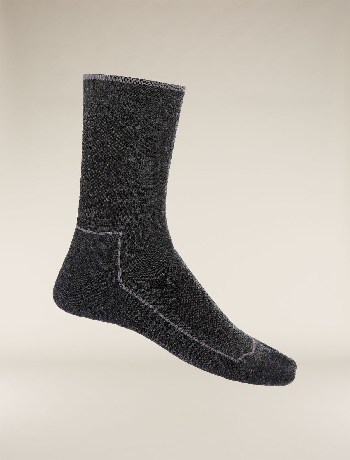 Women's Merino Blend Hike Cool-Lite 3Q Crew Socks Jet Heather/Monsoon - 1