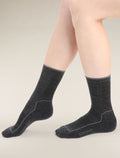 Women's Merino Blend Hike Cool-Lite 3Q Crew Socks Jet Heather/Monsoon - 2